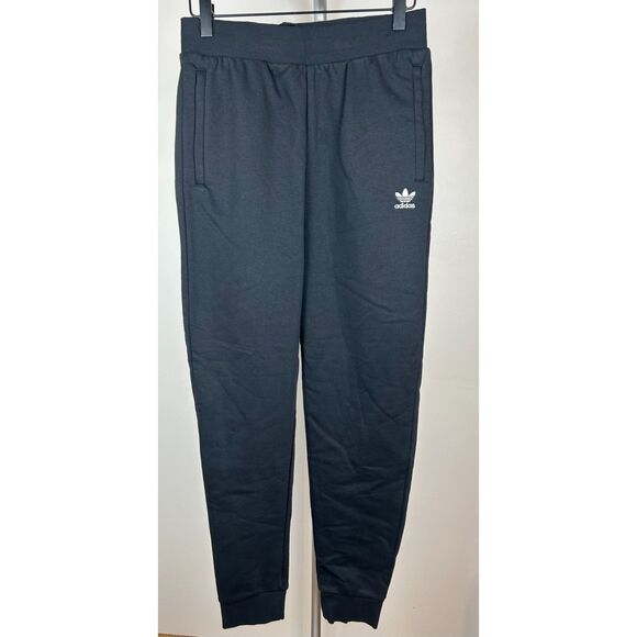 NWT Adidas Black Boys Trefoil Jogger Sweatpants Size Large 13-14 - Picture 1 of 3